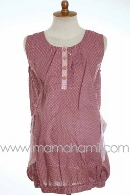 Baju Hamil Kutung Polkadot Baloon Pink